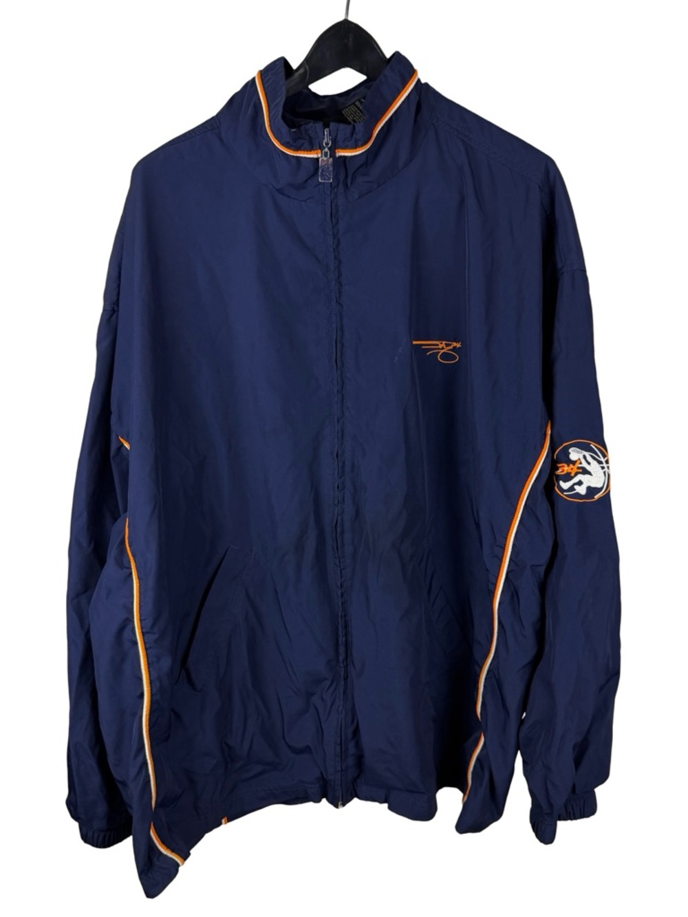 Vintage 2000s Shaquille O Neal Shaq Windbreaker Track Blue Jacket Size 2XL